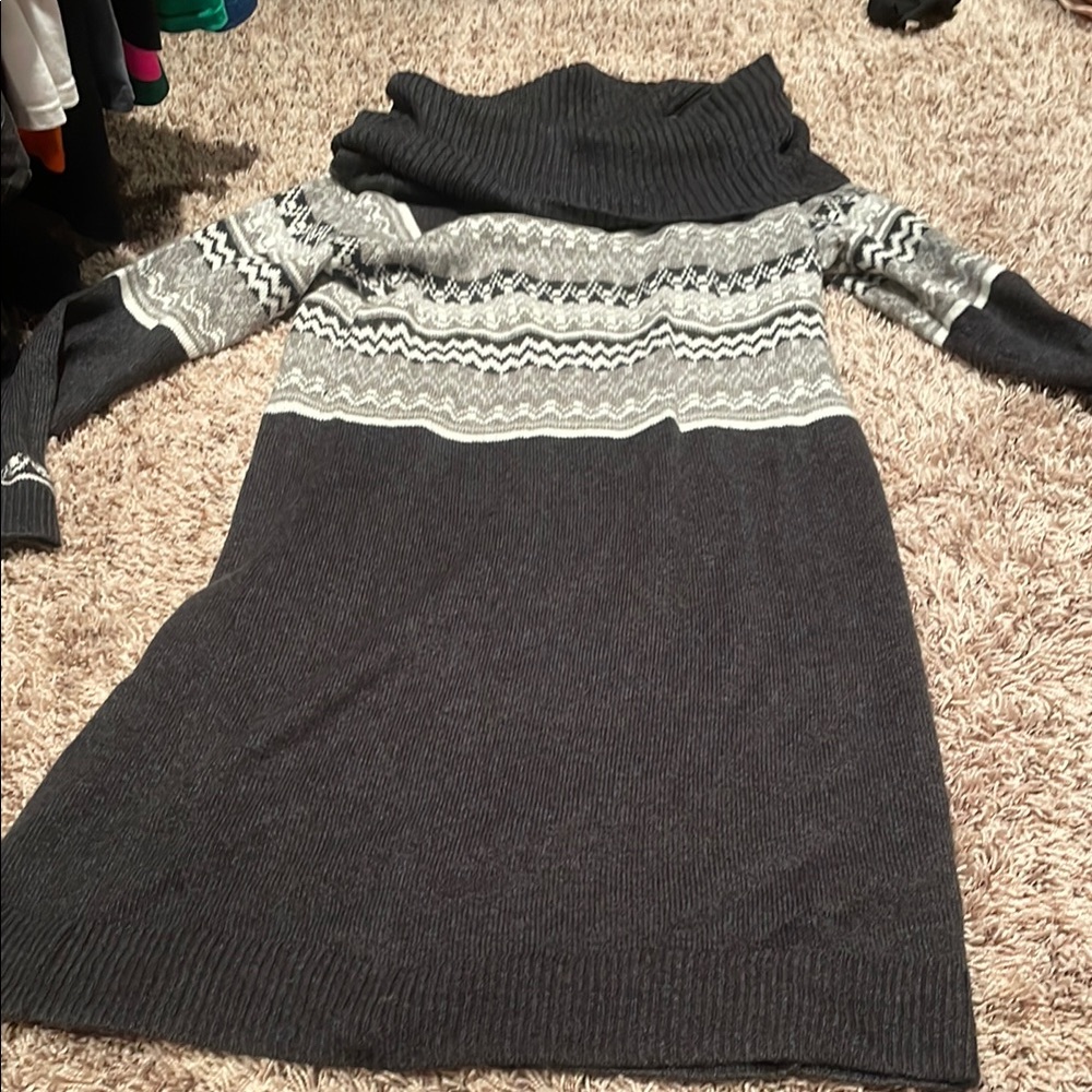 Maurices Gray Long Sleeve Dress with Elegant Design